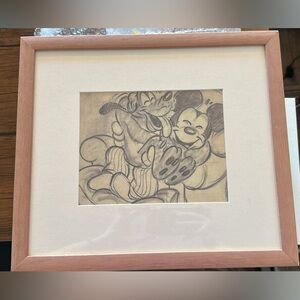 Mickey Mouse and Pluto  pencil sketch from Walt Disney World